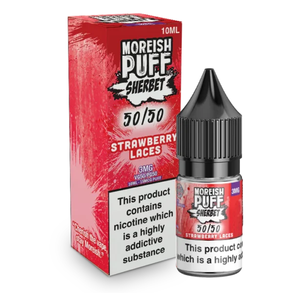 Moreish Puff Strawberry laces 3 mg